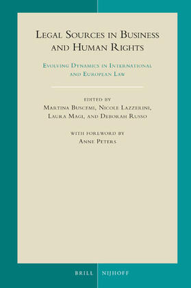 Buscemi / Lazzerini / Magi | Legal Sources in Business and Human Rights: Evolving Dynamics in International and European Law | Buch | 978-90-04-40117-4 | sack.de