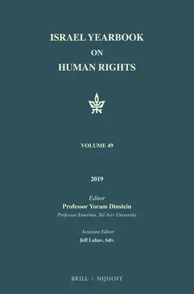 Dinstein |  Israel Yearbook on Human Rights, Volume 49 (2019) | Buch |  Sack Fachmedien