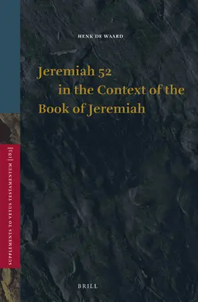 de Waard |  Jeremiah 52 in the Context of the Book of Jeremiah | Buch |  Sack Fachmedien