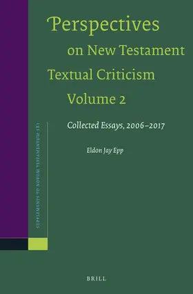 Epp |  Perspectives on New Testament Textual Criticism, Volume 2 | Buch |  Sack Fachmedien