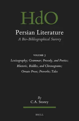 Storey |  Persian Literature, a Bio-Bibliographical Survey | Buch |  Sack Fachmedien
