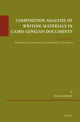 Cohen |  Composition Analysis of Writing Materials in Cairo Genizah Documents | Buch |  Sack Fachmedien