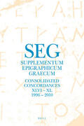 Tsolakis / Sverkos |  Supplementum Epigraphicum Graecum. Consolidated Concordances for Volumes XLVI - LX (1996 - 2010) | Buch |  Sack Fachmedien
