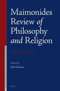 Strauss |  Maimonides Review of Philosophy and Religion Volume 1, 2022 | Buch |  Sack Fachmedien