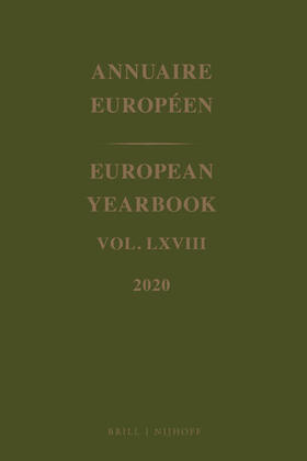 European Yearbook / Annuaire Européen, Volume 68 (2020) | Buch | 978-90-04-50841-5 | sack.de