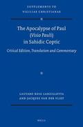 Roig Lanzillotta / Vliet |  The Apocalypse of Paul (VISIO Pauli) in Sahidic Coptic | Buch |  Sack Fachmedien