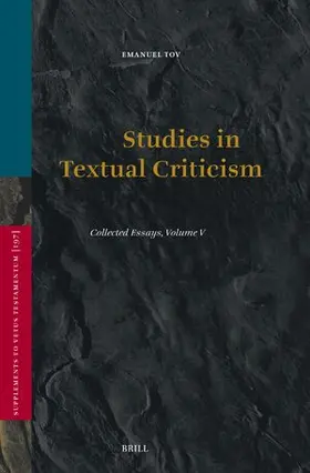 Tov |  Studies in Textual Criticism | Buch |  Sack Fachmedien