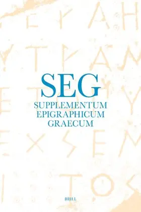 Chaniotis / Corsten / Papazarkadas |  Supplementum Epigraphicum Graecum, Volume LXVIII (2018) | Buch |  Sack Fachmedien