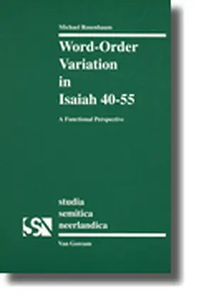 Rosenbaum |  Word-Order Variation in Isaiah 40-55 | Buch |  Sack Fachmedien