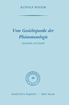 Boehm |  Vom Gesichtspunkt der Phänomenologie | Buch |  Sack Fachmedien