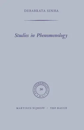 Sinha | Studies in Phenomenology | Buch | 978-90-247-0266-4 | www.sack.de