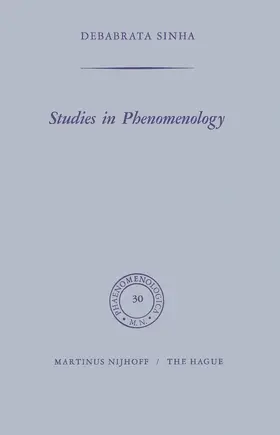 Sinha | Studies in Phenomenology | Buch | 978-90-247-0267-1 | sack.de