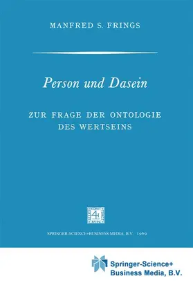 Frings |  Person und Dasein | Buch |  Sack Fachmedien