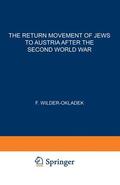Wilder-Okladek |  The Return Movement of Jews to Austria after the Second World War | Buch |  Sack Fachmedien