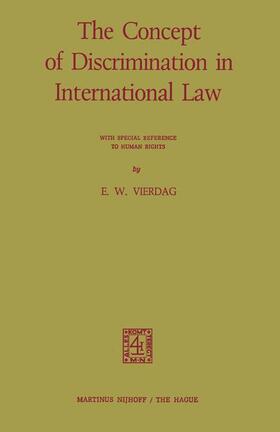 Vierdag |  The Concept of Discrimination in International Law | Buch |  Sack Fachmedien