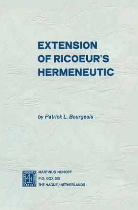 Bourgeois |  Extension of Ricoeur's Hermeneutic | Buch |  Sack Fachmedien