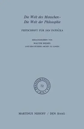 Biemel |  Die Welt des Menschen-Die Welt der Philosophie | Buch |  Sack Fachmedien