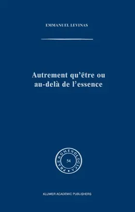 Levinas |  Autrement qu'être ou au-delà de l'essence | Buch |  Sack Fachmedien