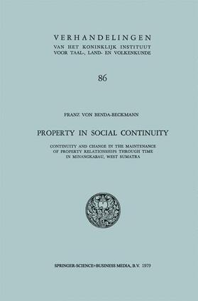 Benda-Beckmann | Property in Social Continuity | Buch | 978-90-247-2197-9 | sack.de