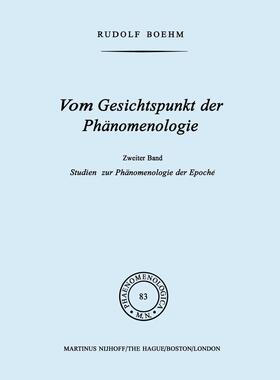 Boehm |  Vom Gesichtspunkt Der Phänomenologie | Buch |  Sack Fachmedien