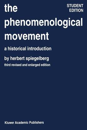 Spiegelberg |  The Phenomenological Movement | Buch |  Sack Fachmedien