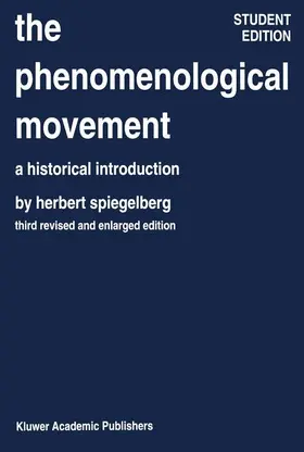 Spiegelberg |  The Phenomenological Movement | Buch |  Sack Fachmedien