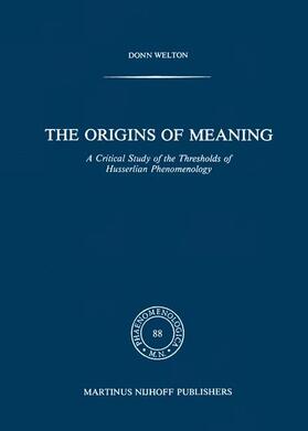 Welton |  The Origins of Meaning | Buch |  Sack Fachmedien