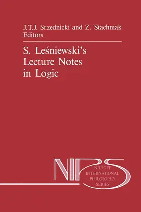 Stachniak / Srzednicki |  S. Le¿niewski's Lecture Notes in Logic | Buch |  Sack Fachmedien