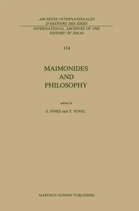 Yovel / Pines |  Maimonides and Philosophy | Buch |  Sack Fachmedien