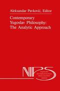 Pavkovic |  Contemporary Yugoslav Philosophy: The Analytic Approach | Buch |  Sack Fachmedien