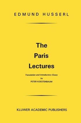 Husserl |  The Paris Lectures | Buch |  Sack Fachmedien