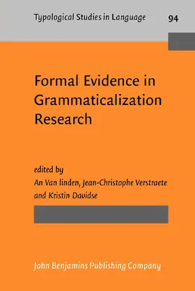 Van linden / Verstraete / Davidse |  Formal Evidence in Grammaticalization Research | Buch |  Sack Fachmedien
