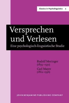 Meringer / Mayer | Versprechen und Verlesen | Buch | 978-90-272-0973-3 | sack.de