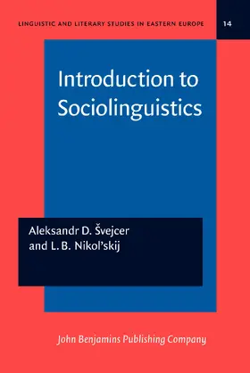 Švejcer / Nikol'skij |  Introduction to Sociolinguistics | Buch |  Sack Fachmedien