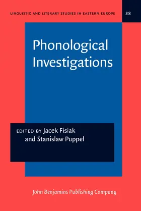 Fisiak / Puppel |  Phonological Investigations | Buch |  Sack Fachmedien