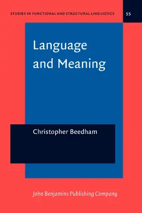 Beedham |  Language and Meaning | Buch |  Sack Fachmedien