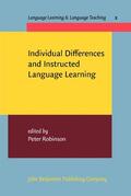 Robinson |  Individual Differences and Instructed Language Learning | Buch |  Sack Fachmedien
