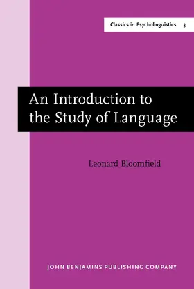 Bloomfield |  An Introduction to the Study of Language | Buch |  Sack Fachmedien