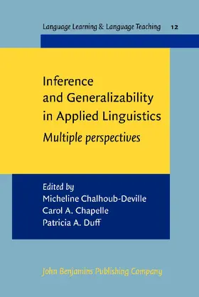 Chalhoub-Deville / Chapelle / Duff |  Inference and Generalizability in Applied Linguistics | Buch |  Sack Fachmedien
