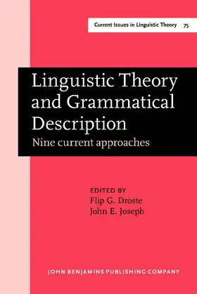 Droste / Joseph |  Linguistic Theory and Grammatical Description | Buch |  Sack Fachmedien