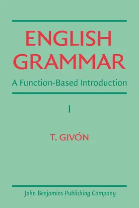 Givón | English Grammar | Buch | 978-90-272-2098-1 | www.sack.de