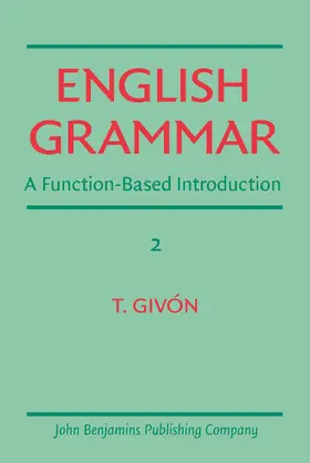 Givón | English Grammar | Buch | 978-90-272-2099-8 | www.sack.de