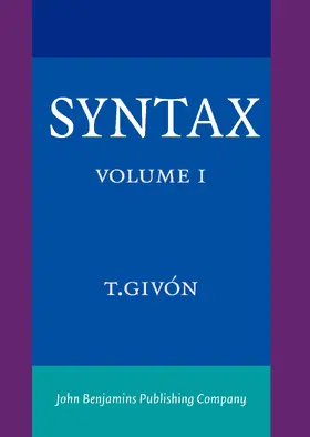 Givón | Syntax | Buch | 978-90-272-2577-1 | sack.de