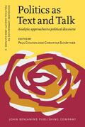Chilton / Schäffner |  Politics as Text and Talk | Buch |  Sack Fachmedien