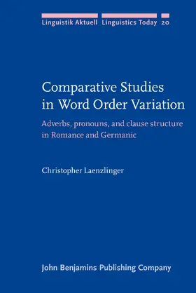 Laenzlinger |  Comparative Studies in Word Order Variation | Buch |  Sack Fachmedien