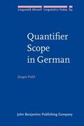 Pafel |  Quantifier Scope in German | Buch |  Sack Fachmedien