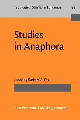 Fox |  Studies in Anaphora | Buch |  Sack Fachmedien