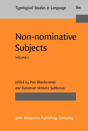 Bhaskararao / Subbarao |  Non-nominative Subjects | Buch |  Sack Fachmedien