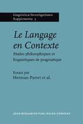 Parret |  Le Langage en Contexte | Buch |  Sack Fachmedien