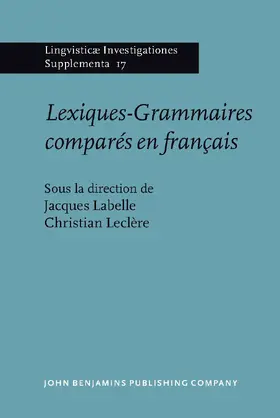 Labelle / Leclère |  Lexiques-Grammaires compar&#233;s en fran&#231;ais | Buch |  Sack Fachmedien
